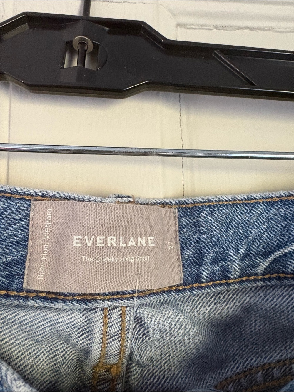 Everlane The Cheeky Long Organic Cotton Denim Short - Picture 3 of 3
